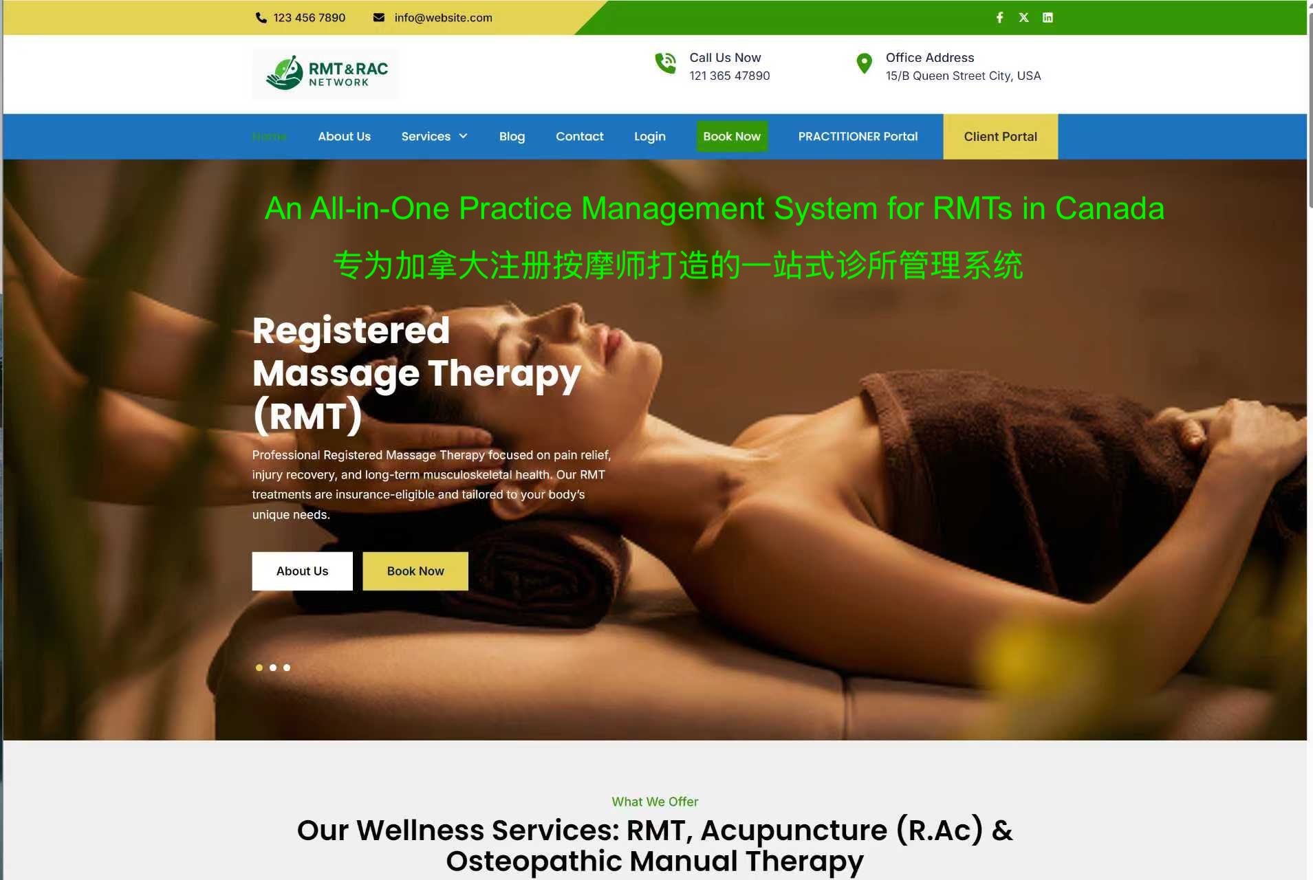 RMT practice management system